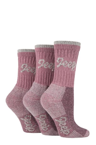 Women's 3 Pair Jeep Luxury Terrain Boot Socks