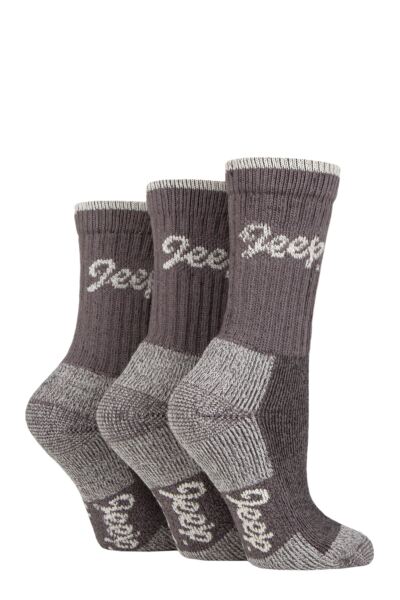 Women's 3 Pair Jeep Luxury Terrain Boot Socks