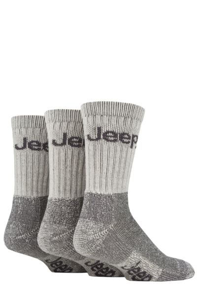 Mens 3 Pair Jeep Luxury Terrain Boot Socks