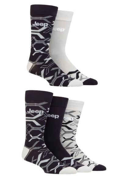 Mens 5 Pair Jeep Everyday Leisure Bamboo Socks