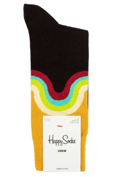 Mens and Women's 1 Pair Happy Socks Jumbo Wave Socks