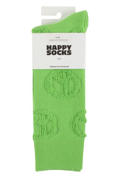 Mens and Women's 1 Pair Happy Socks Peace Sign Socks