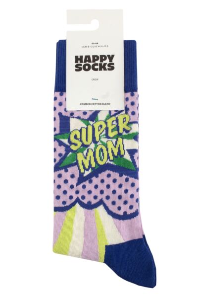 Women's 1 Pair Happy Socks Super Mom Socks
