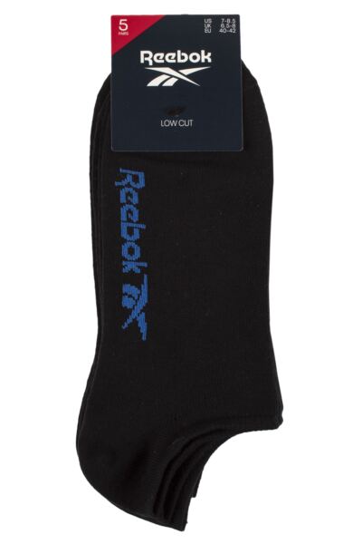 Mens and Women's 5 Pair Reebok Foundation Cotton Trainer Socks