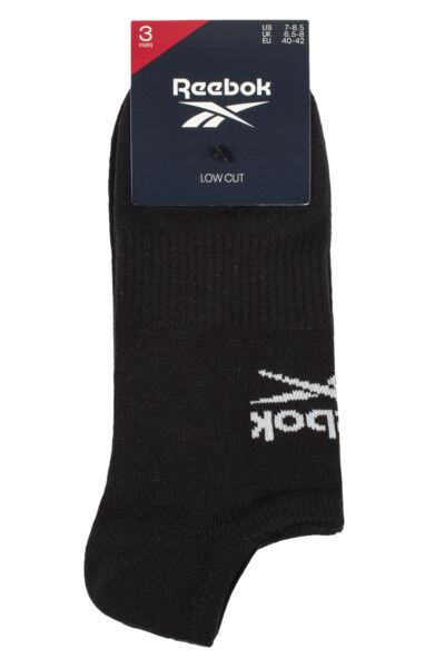 Mens and Women's 3 Pair Reebok Core Cotton Trainer Socks