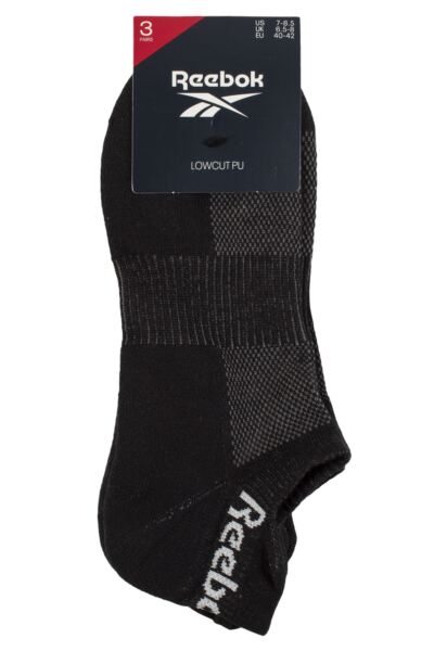 Mens and Women's 3 Pair Reebok Essentials Cotton Trainer Socks