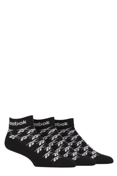 Mens and Women's 3 Pair Reebok Essentials Cotton Ankle Socks