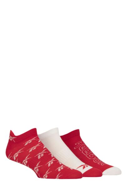 Mens and Women's 3 Pair Reebok Essentials Cotton Trainer Socks with Arch Support