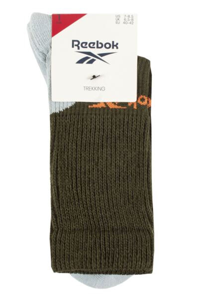 Mens and Women's 1 Pair Reebok Technical Wool Rich Crew Technical Trekking Socks