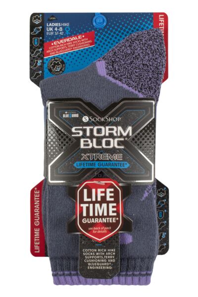 Women's 1 Pair Storm Bloc with BlueGuard Everdale Cotton Hiking Socks