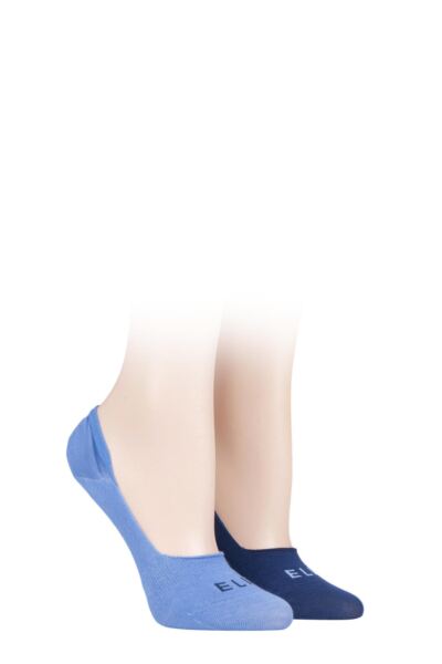 2 Pair Bamboo Seamless Shoe liners with Silicone Heel Grips Women's - Elle