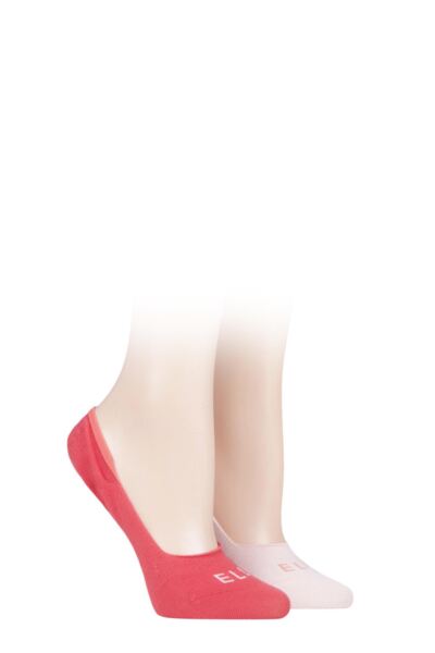 2 Pair Bamboo Seamless Shoe liners with Silicone Heel Grips Women's - Elle