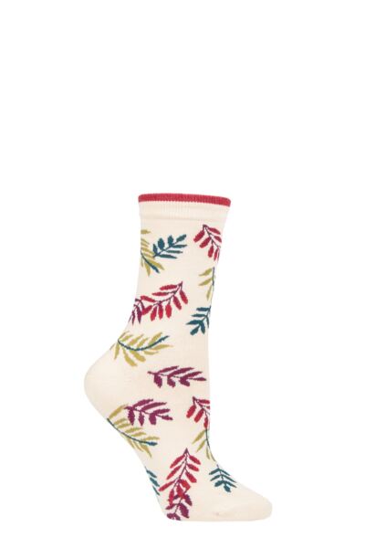 Women's 1 Pair Thought Mable Leaf Bamboo and Organic Cotton Socks