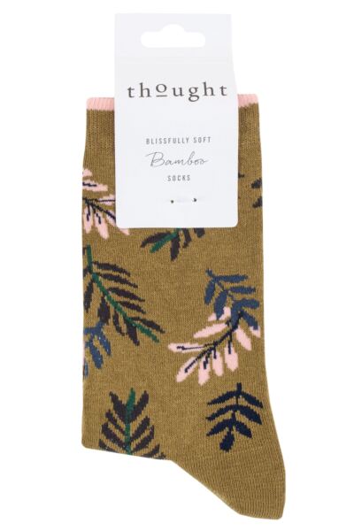 Women's 1 Pair Thought Mable Leaf Bamboo and Organic Cotton Socks