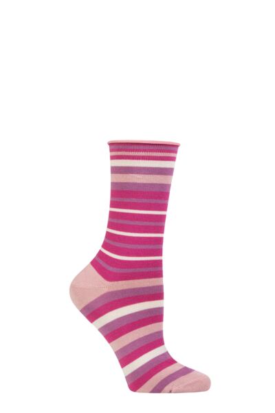 Women's 1 Pair Thought Bamboo and Organic Cotton Striped Socks