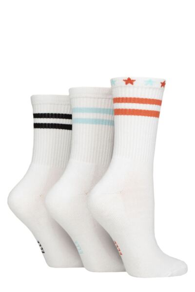 Women's 3 Pair Elle Half Cushion Bamboo Sports Socks