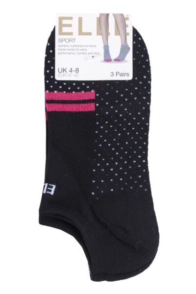3 Pair Bamboo Cushioned No Shows Women's - Elle