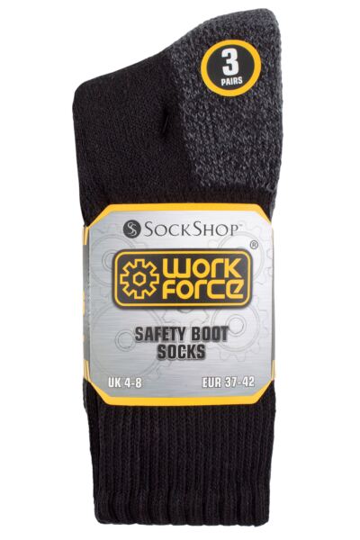 Women's 3 Pair Workforce Safety Boot Socks