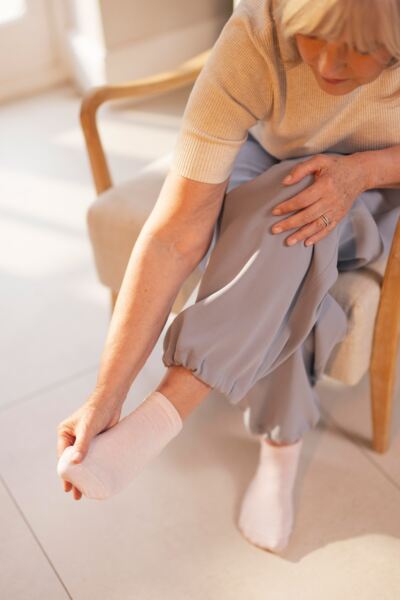Women's 3 Pair IOMI FootNurse Gentle Grip Diabetic Cotton Trainer Socks