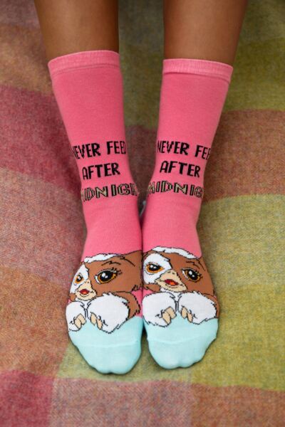 Womens 3 Pair Gremlins Gizmo Cotton Socks