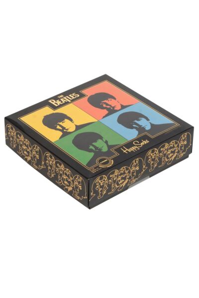 Mens and Women's 4 Pair Happy Socks Beatles Gift Boxed Socks