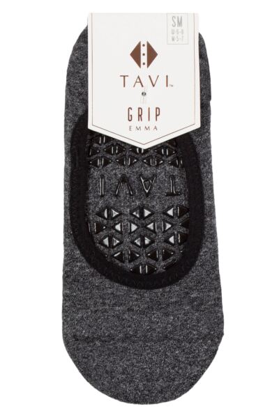 1 Pair Emma Organic Cotton Yoga Socks with Grip Women's - Tavi Noir