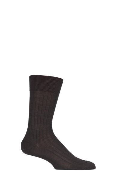 1 Pair Milano Rib 97% Fil d'Ecosse Cotton Socks Men's - Falke