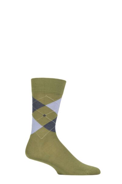 1 Pair Manchester Argyle Cotton Socks Men's - Burlington