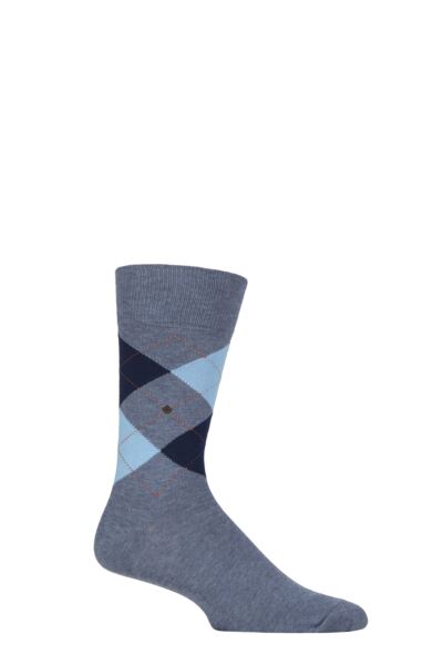 1 Pair King Argyle Cotton Socks Men's - Burlington