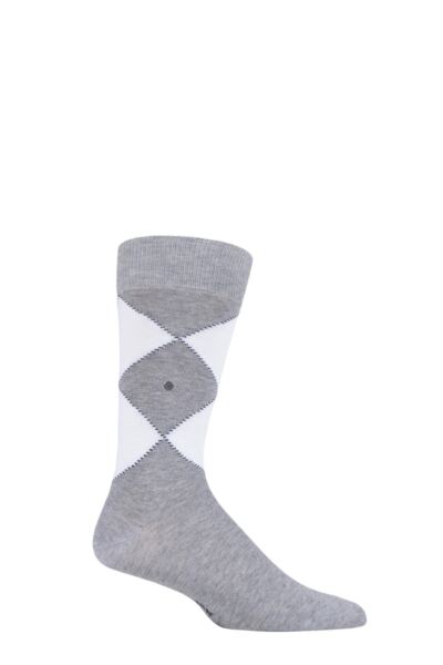 1 Pair Organic Cotton Argyle Socks Men's - Burlington