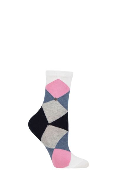 1 Pair Bonnie Cotton All Over Blend Argyle Socks Women's - Burlington