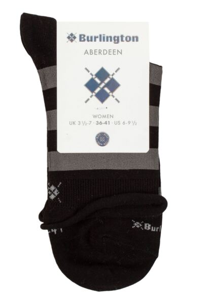 Women's 1 Pair Burlington Aberdeen Viscose Striped Socks