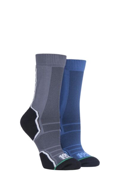 2 Pair Trek Socks Unisex - 1000 Mile