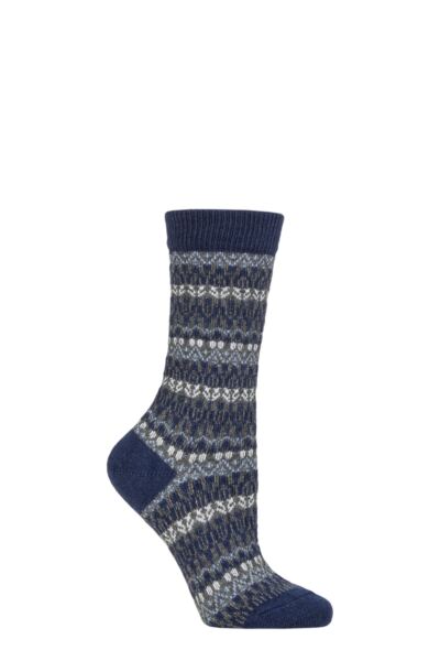 Women's 1 Pair Falke Christmas Eve Wool Fairisle Socks