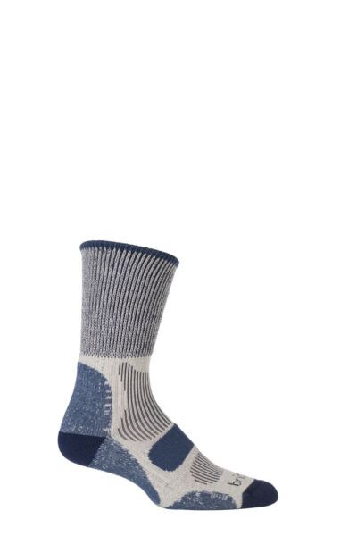 1 Pair Active Light Hiker Cotton and Coolmax Socks For Summer Hiking Men's - Bridgedale