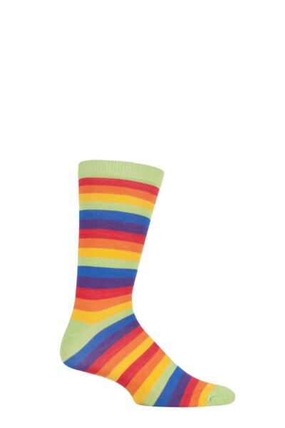 1 Pair Rainbow Fair Trade Bamboo Socks Unisex - Shared Earth