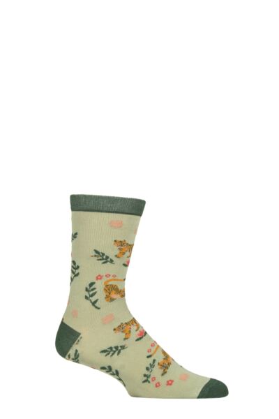 Mens and Women's 1 Pair Shared Earth Fair Trade Indian Inspired Bamboo Socks