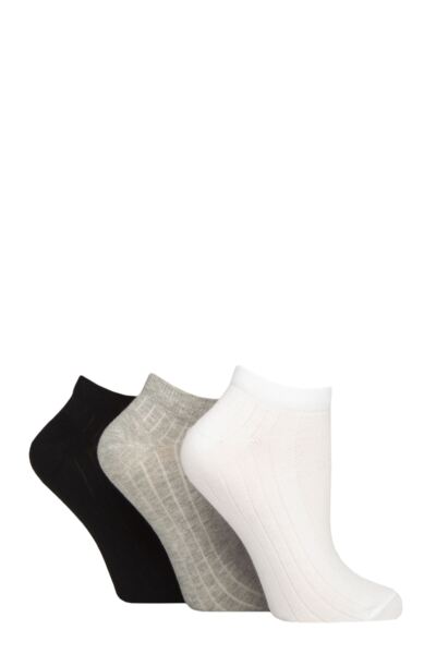 Women's 3 Pair Charnos Organic Cotton Active Trainer Socks