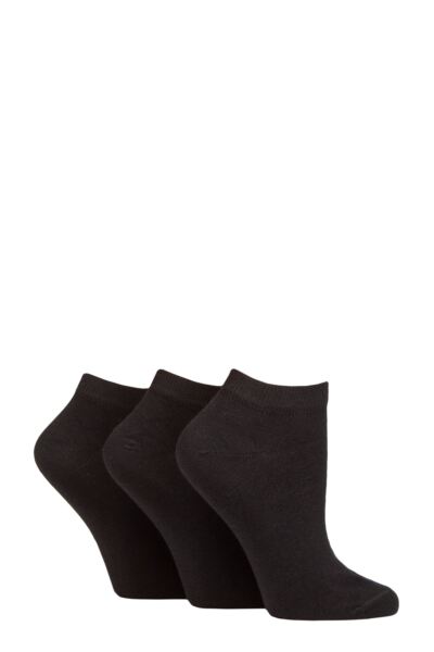 Women's 3 Pair Charnos Organic Cotton Trainer Socks