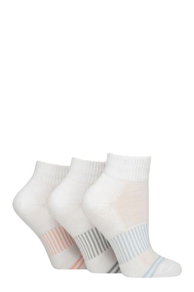Women's 3 Pair Glenmuir Cotton Half-Cushioned Mid Length Sports Socks