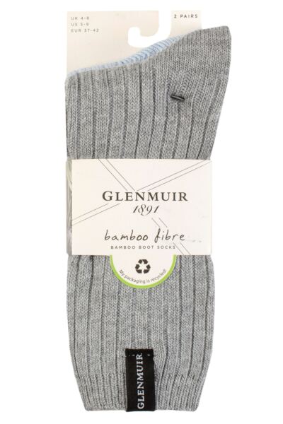 Women's 2 Pair Glenmuir Light Cushioned Bamboo Boot Socks