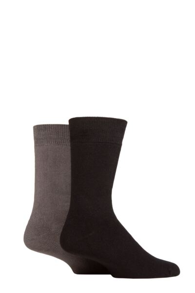 Mens 2 Pair Glenmuir Bamboo Cushioned Leisure Socks