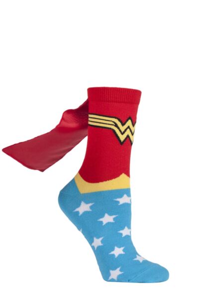 1 Pair DC Comics Wonder Woman Cape Socks Women's - Film & TV Characters