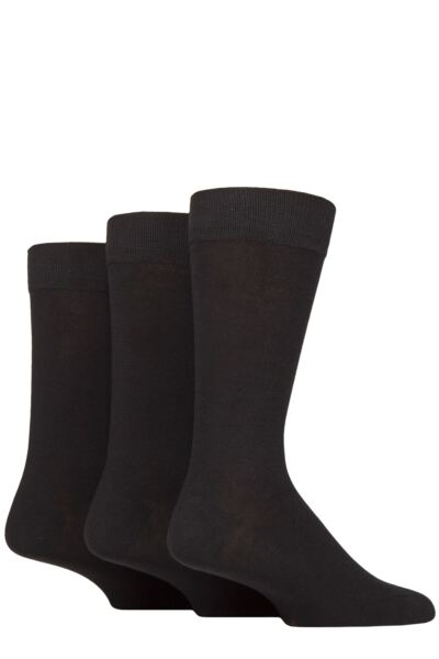 Mens 3 Pair Glenmuir Endrick Cotton Plain Trouser Socks