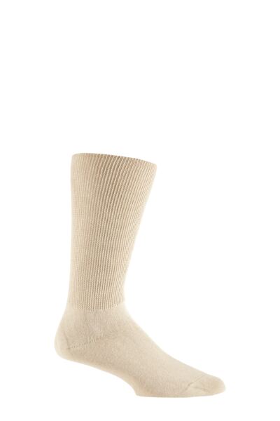 1 Pair FootNurse Oedema Extra Wide Cotton Socks Men's - Iomi
