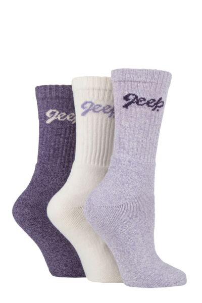 Women's 3 Pair Jeep Cushioned Foot Cotton Boot Socks