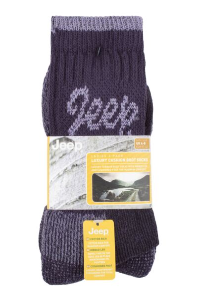 Women's 3 Pair Jeep Luxury Terrain Boot Socks