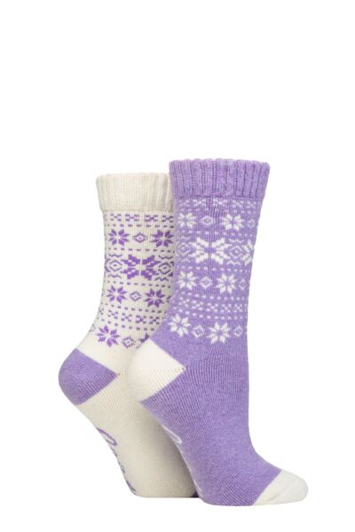 Women's 2 Pair Jeep Wool Blend Thermal Performance Boot Socks