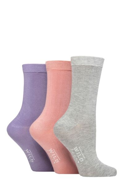 Women's 3 Pair Wildfeet Plain Bamboo Socks