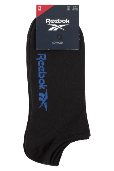 Mens and Women's 3 Pair Reebok Foundation Cotton Trainer Socks
